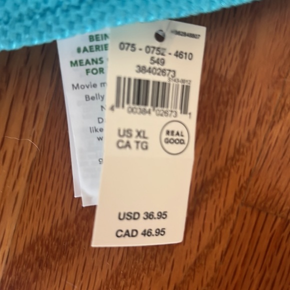 Aerie Pique Shine Triangle Swim Top - Picture 4 of 4